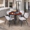 Regency Kahlo Round Table & Chair Sets, 42 W, 42 L, 29 H, Wood, Metal, Plastic Top, Cherry TPL42RNDCHBK47GY - alternate 5